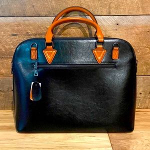 BOSTANTEN Briefcase for women. Leather 15.6 inch black.